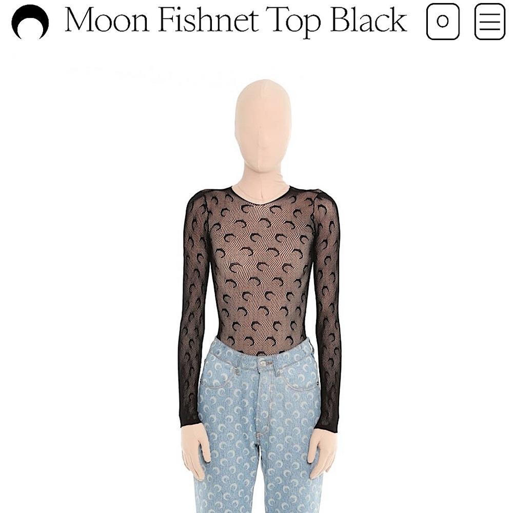 marine serre fishnet moon top